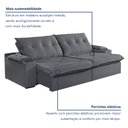 Ver imagem 5 de Sofá Retrátil e Reclinável com Entrada USB e Porta Copos 290cm Veneza Yescasa