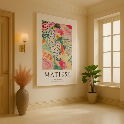 Quadro Canvas Matisse La Japonaise 90x60cm Mold Branca