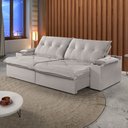 Ver imagem 1 de Sofá Retrátil e Reclinável com Entrada USB e Porta Copos 290cm Veneza Yescasa