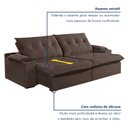 Ver imagem 4 de Sofá Retrátil e Reclinável com Entrada USB e Porta Copos 230cm Veneza Yescasa