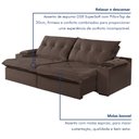 Ver imagem 7 de Sofá Retrátil e Reclinável com Entrada USB e Porta Copos 230cm Veneza Yescasa