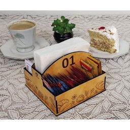 25 Porta Guardanapos e Sachês de Mesa Mdf Pães para Padaria Confeitaria 1 Ao 25 Zanline - 3