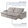 Sofá Retrátil e Reclinável com Entrada USB e Porta Copos 230cm M163 Yescasa - 7