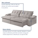 Ver imagem 6 de Sofá Retrátil e Reclinável com Entrada USB e Porta Copos 230cm Veneza Yescasa 