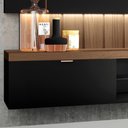 Ver imagem 6 de Painel para TV 55 pol Ripado com Bancada Suspensa Luzzi B01 Preto Castanho - Lyam Decor