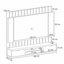 Ver imagem 4 de Painel para Tv 55 Pol Ripado com Bancada Suspensa Luzzi B01 Preto Castanho - Lyam Decor