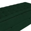 Ver imagem 2 de Calçadeira Sapateira Baú Casal 140cm Capitonê Luna Veludo Verde - Loja Sheep