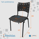 Ver imagem 4 de Kit com 10 Cadeiras Iso Pp Rp Empilhavel Color - Verde
