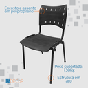 Ver imagem 3 de Kit com 10 Cadeiras Iso Pp Rp Empilhavel Color - Verde