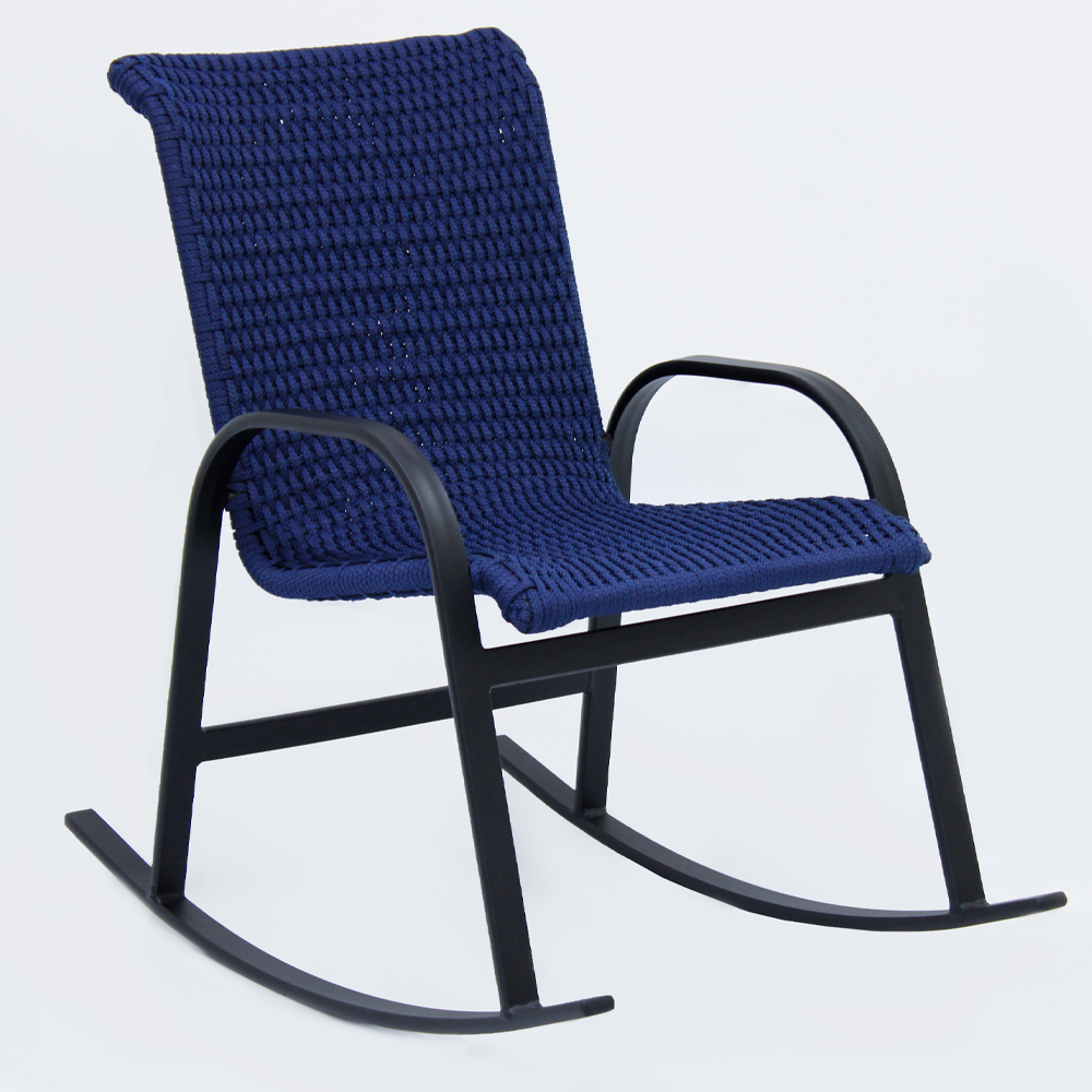 Cadeira de Balanço em Alumínio e Corda Náutica - 1