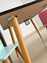 Ver mais imagens de Mesa Infantil Tampo Lousa com 2 Cadeiras para Desenhar e Brincar:Cadeira Rosa e Menta