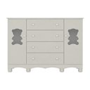 Ver imagem 6 de Cômoda Infantil 125cm 2 Portas com Vidro e 4 Gavetas Ternura Multimóveis MP4480 - Off White