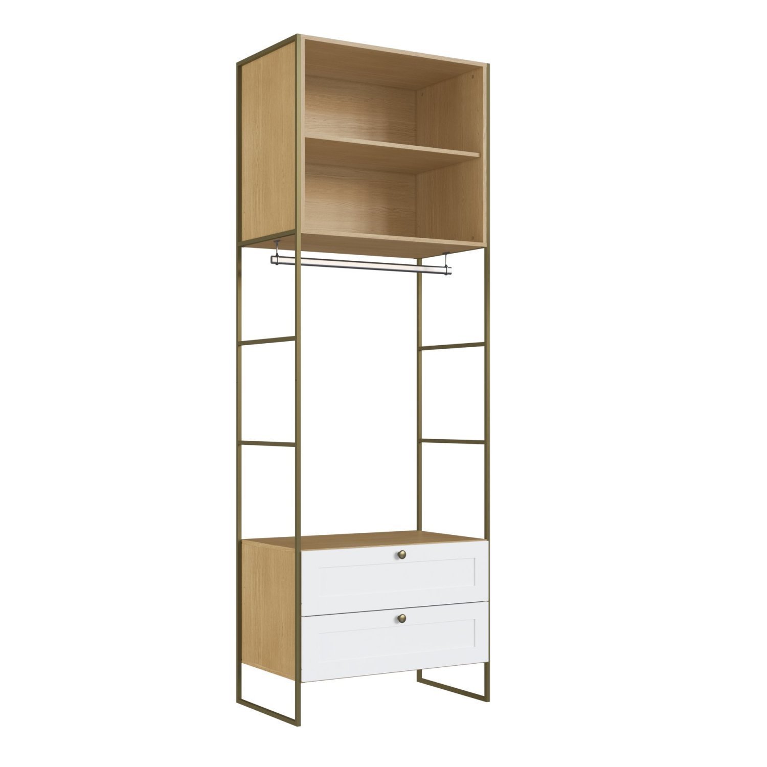 Guarda Roupas Módulo para Closet Casal 100% MDF com Metalon 3 Módulos 6 Gavetas Infinity - 6