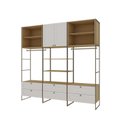 Ver imagem 3 de Guarda Roupas Módulo para Closet Casal 100% MDF com Metalon 3 Módulos 6 Gavetas Infinity