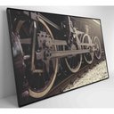 Ver imagem 4 de Quadro Rodas Trem Clássico 120x80 Cm Tecido Canvas