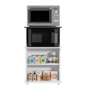 Ver imagem 4 de Balcão Multiuso Ísis para Forno Micro-ondas 2 Portas Branco - Nicioli