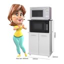 Ver imagem 3 de Balcão Multiuso Ísis para Forno Micro-ondas 2 Portas Branco - Nicioli