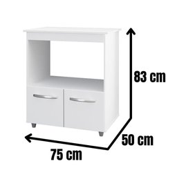 Balcão Multiuso para Cozinha Angela 2 Portas  branco - 4
