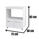 Ver imagem 4 de Balcão Multiuso para Cozinha Angela 2 Portas branco