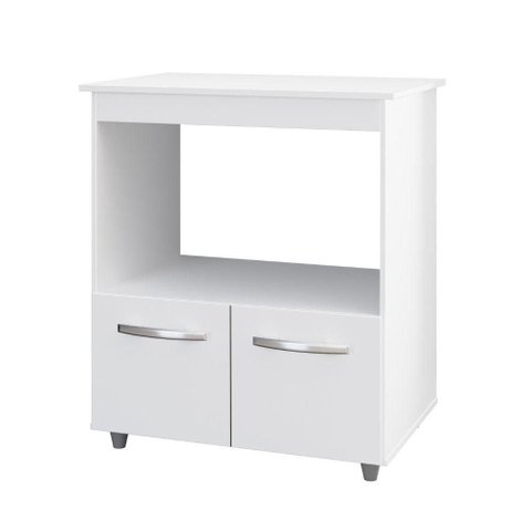 Balcão Multiuso para Cozinha Angela 2 Portas  branco