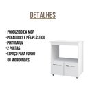 Ver imagem 5 de Balcão Multiuso para Cozinha Angela 2 Portas branco