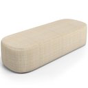 Ver mais imagens de Cabeceira Cama Box Casal 140cm Lanna com Puff Recamier Doha W01 Linho Palha - Lyam Decor