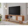 Rack para Tv até 60 Polegadas Pés Madeira Maciça Linhares Espresso Móveis 100% MDF - 6