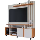 Ver imagem 2 de Estante para TV e Home Theater até 55 Polegadas 100% MDF 160CMX182,5cm 2 Portas Valência Branco
