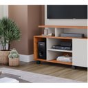 Ver imagem 4 de Estante para TV e Home Theater até 55 Polegadas 100% MDF 160CMX182,5cm 2 Portas Valência Branco