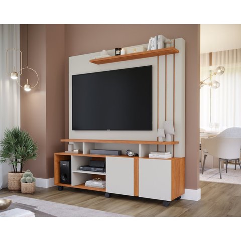 Estante Home para Tv até 55 Polegadas 182,5cmx160cm 2 Portas Valência 100% MDF