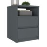 Mesa de Cabeceira 2 Gavetas 1 Nicho 100% MDF Gales - 2