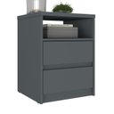 Ver imagem 2 de Mesa de Cabeceira 2 Gavetas 1 Nicho 100% MDF Gales