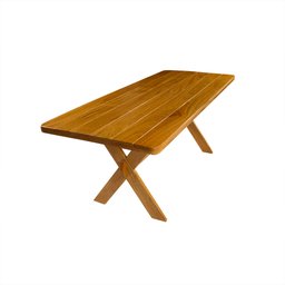 Conjunto Mesa 2m 2 Bancos Sem Encosto Madeira Maciça Angelim - 3