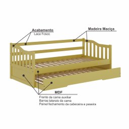 Bicama Infantil em Madeira Maciça/MDF American - 4