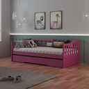 Ver imagem 5 de Bicama Infantil em Madeira Maciça/MDF American Rosa