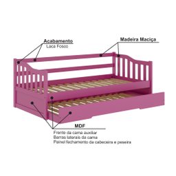 Bicama Infantil em Madeira Maciça/MDF American - 4