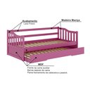 Ver imagem 4 de Bicama Infantil em Madeira Maciça/MDF American Rosa