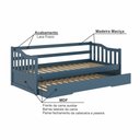 Ver imagem 4 de Bicama Infantil em Madeira Maciça/MDF American Azul