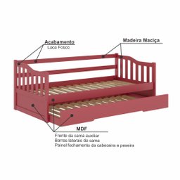 Bicama Infantil em Madeira Maciça/MDF American - 4