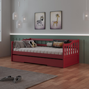 Ver imagem 5 de Bicama Infantil em Madeira Maciça/MDF American Vermelho
