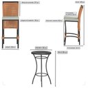 Ver imagem 2 de Mesa Bistrô com 4 Banquetas Roma Preta Corda Náutica 3 Trama Terra Cota