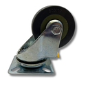 Ver imagem 6 de Rodízio Rodinha Giratório Placa Base Aço Roda Pp Cinza Diâmetro 50mm 2" Altura 75mm