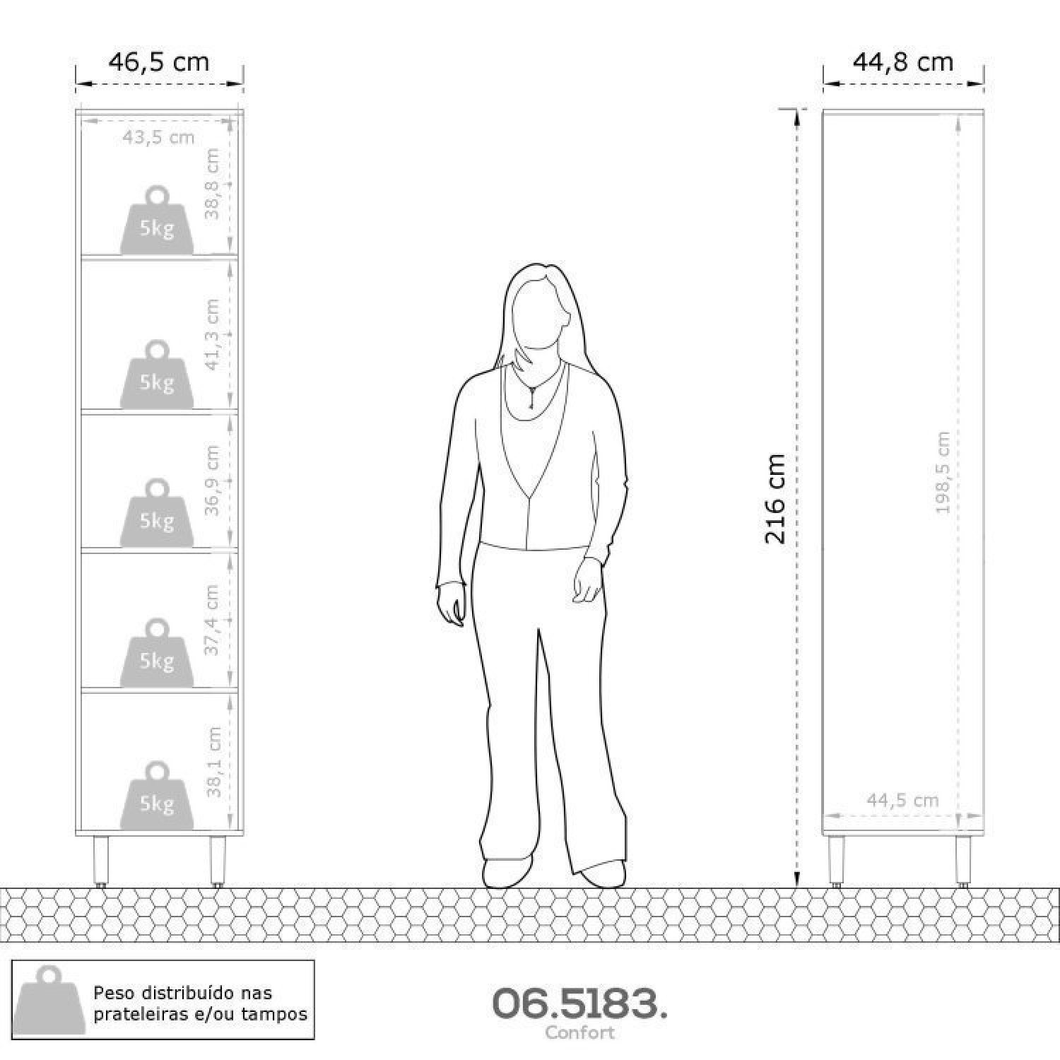 Lavanderia Modulada 6 Peças 6 Portas 4 Gavetas Confort - 6