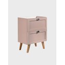 Ver imagem 1 de Gabinete para Banheiro com Tampo Cuba e Espelho 60cm Retro Mdf Rosa Milano - On Móveis