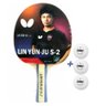 Raquete Tênis de Mesa Butterfly Lin Yun- Ju S-2 + 3 Bolas - 1