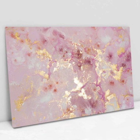 Quadro Decorativo em Canvas Abstrato Mármore Suave TaColado Borda Infinita 90 x 60cm