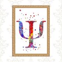 Ver imagem 1 de Quadro Moldura Dourada Símbolo Psicologia 24x18cm:com Acetato