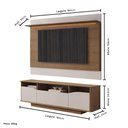 Ver imagem 2 de Painel com Rack 100% em MDF Enseada - Jequitibá/Palha