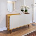 Ver imagem 1 de Buffet Jurerê Retrô 3 Portas sem Gavetas MDP 136cm Off White