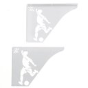 Ver imagem 1 de Par Mão Francesa Moderna 20cm Jogador Futebol Aço Branco Prateleira Zarg